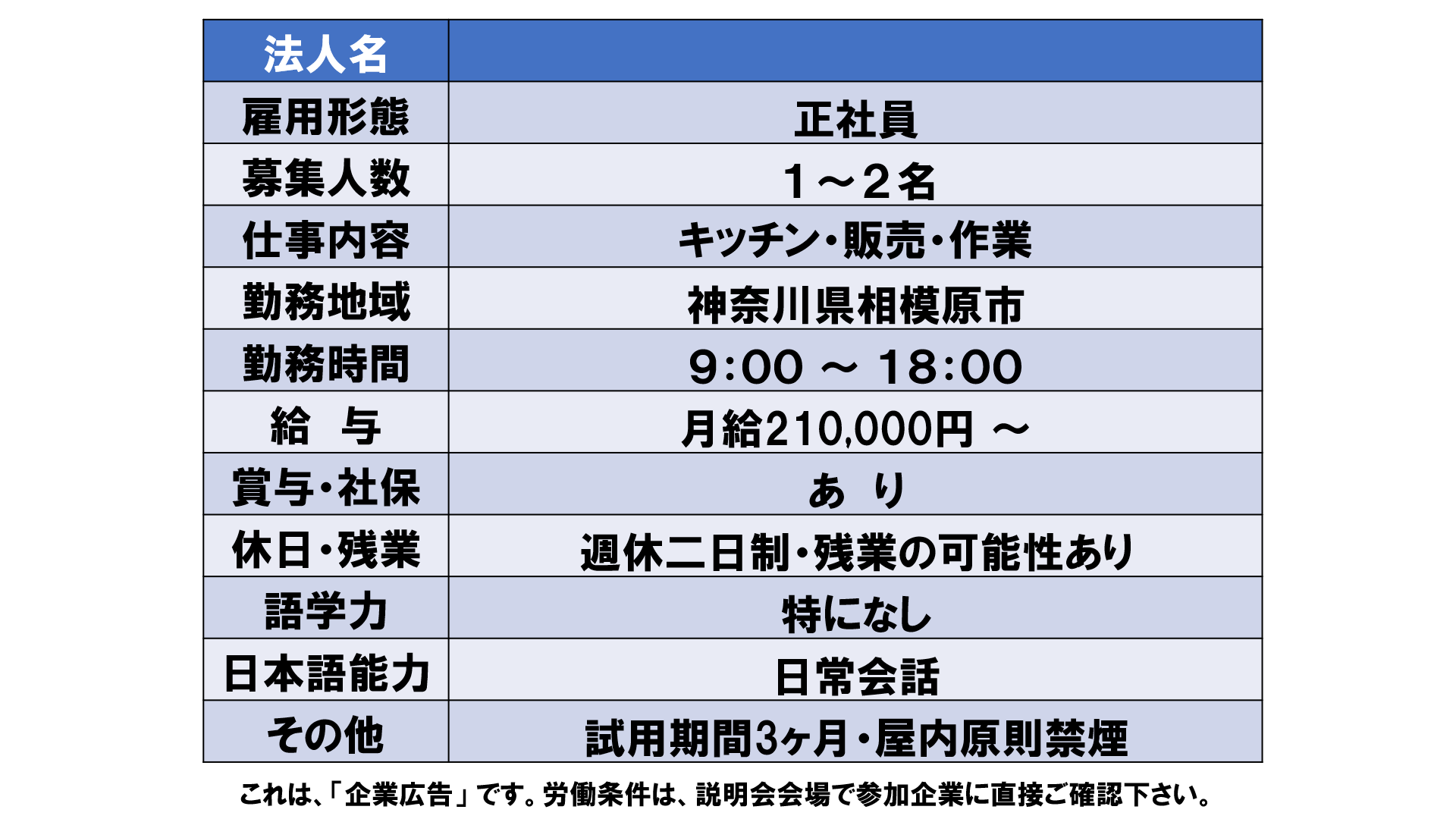 仕事、バイト、正社員